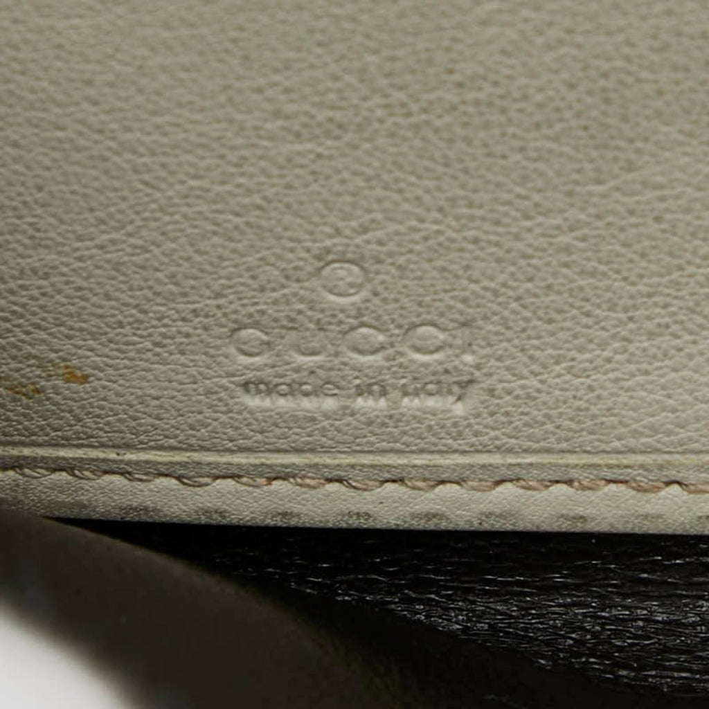 Gucci Beige Multi-Color Canvas Leather Long Wallet (Bi-Fold) (Pre-Owned)