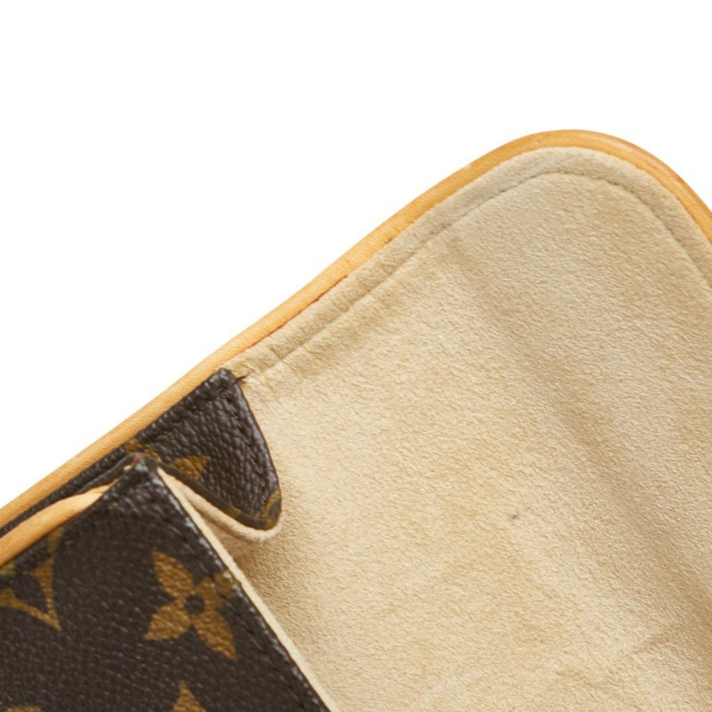Louis Vuitton Brown Pvc Leather Pochette Sling Bag (Pre-Owned)