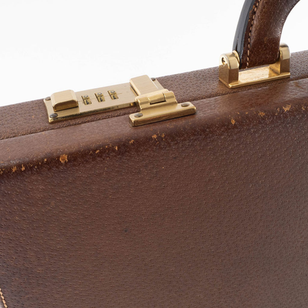 Gucci Brown Leather Attaché Case (Pre-Owned)