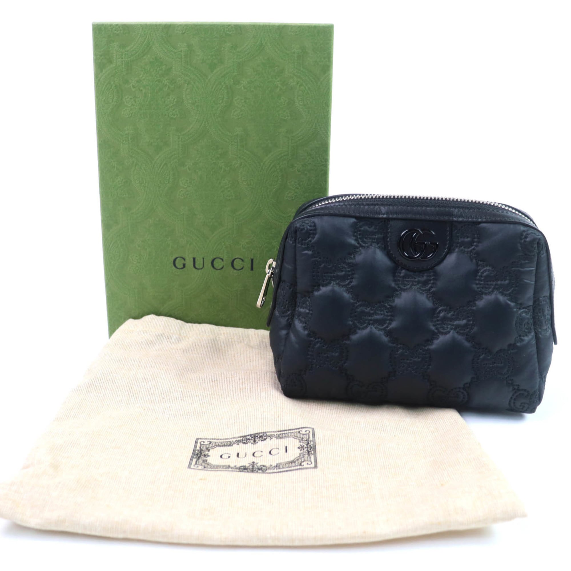 Gucci Black Purple Nylon Pouch (Pre-Owned)