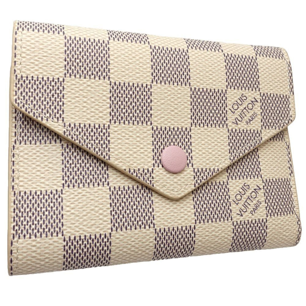 Louis Vuitton Damier Azur Rose Ballerine White Damier Azur Wallet (Tri-Fold) (Pre-Owned)