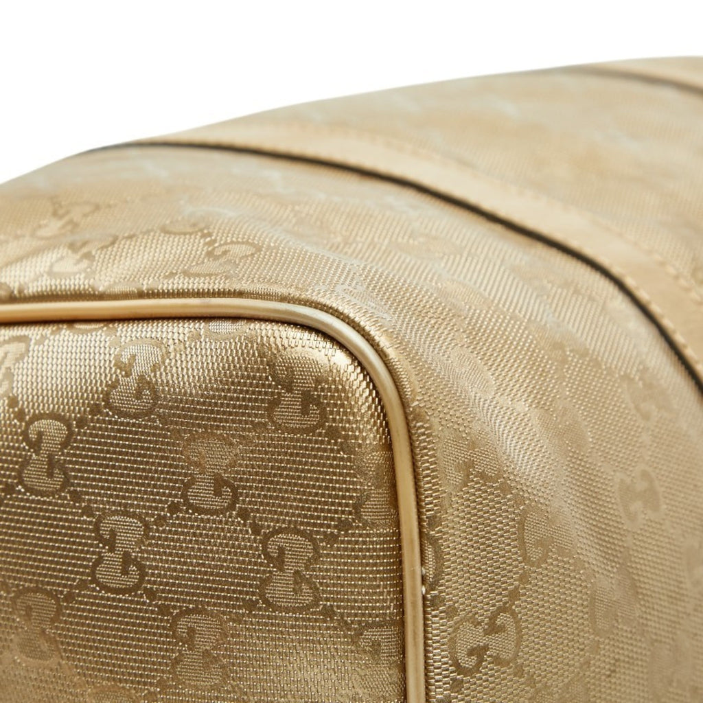 Gucci Gold Pvc Leather Handbag (Pre-Owned)