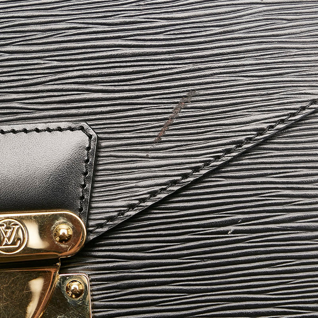 Louis Vuitton Black Noir Leather Handbag (Pre-Owned)