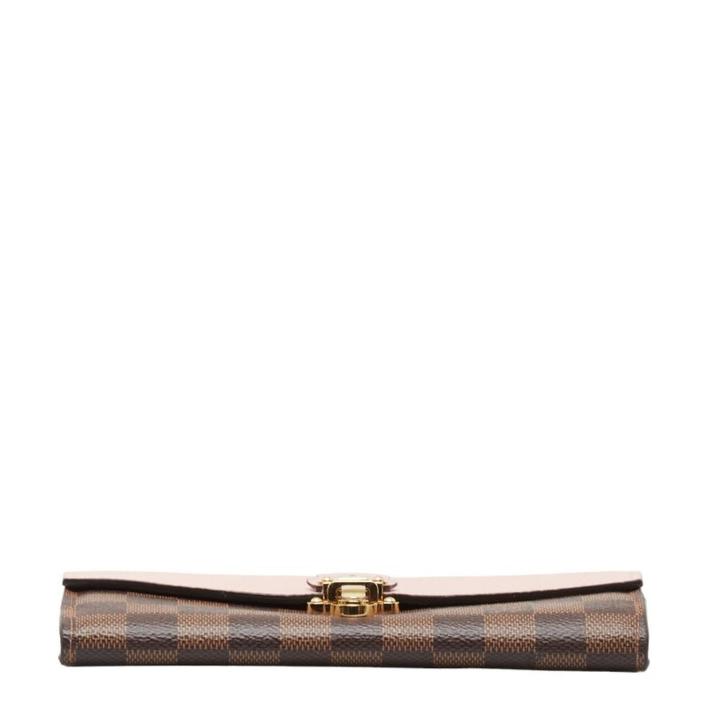 Louis Vuitton Damier Brown Damier Canvas Magnolia Pink Pvc Coin Purse/Coin Case (Pre-Owned)