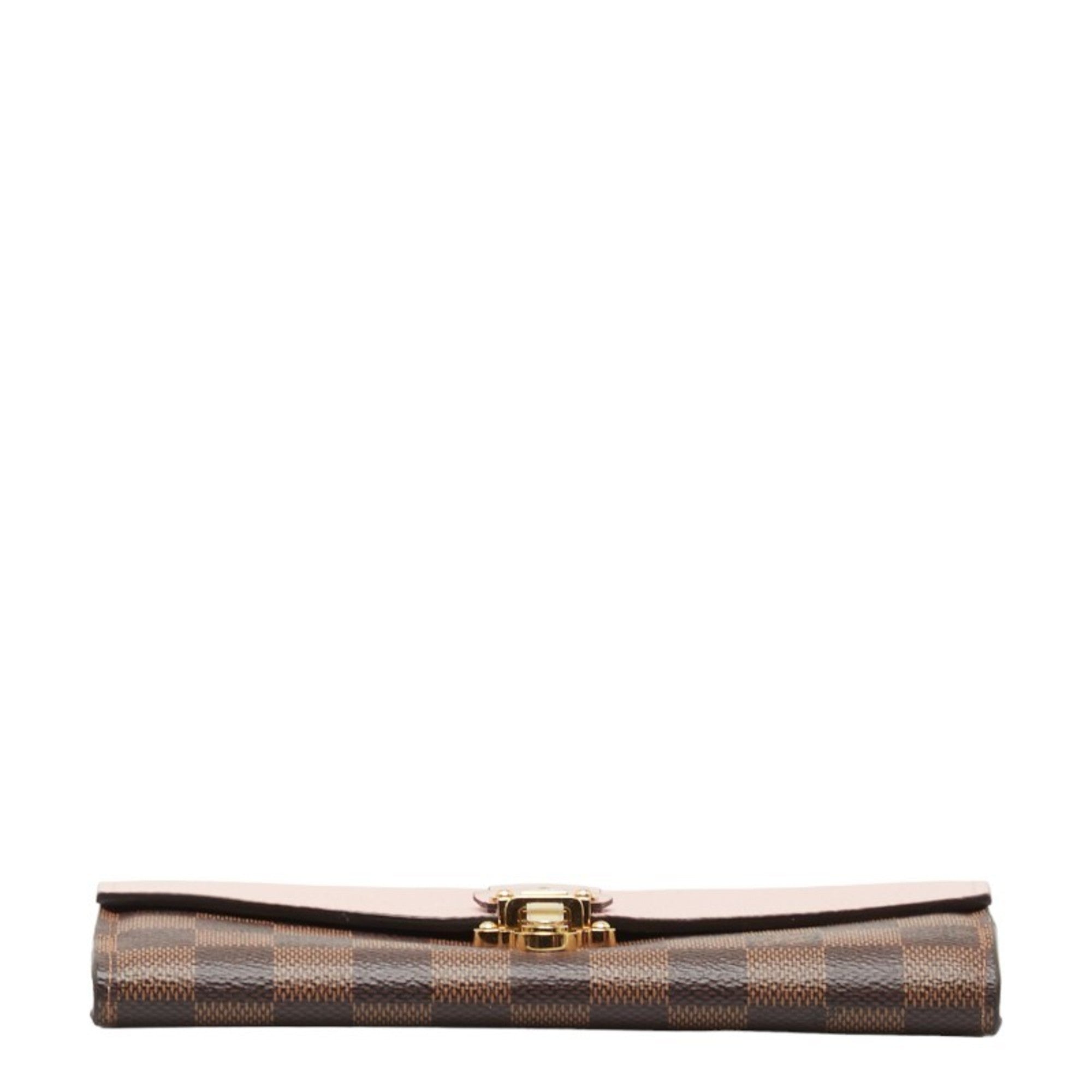 Louis Vuitton Damier Brown Damier Canvas Magnolia Pink Pvc Coin Purse/Coin Case (Pre-Owned)