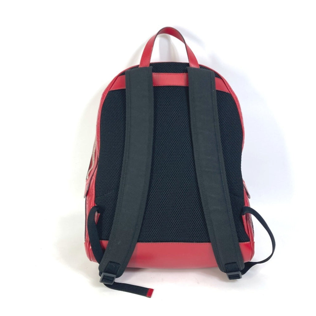Gucci Red Color Leather Backpack (Pre-Owned)