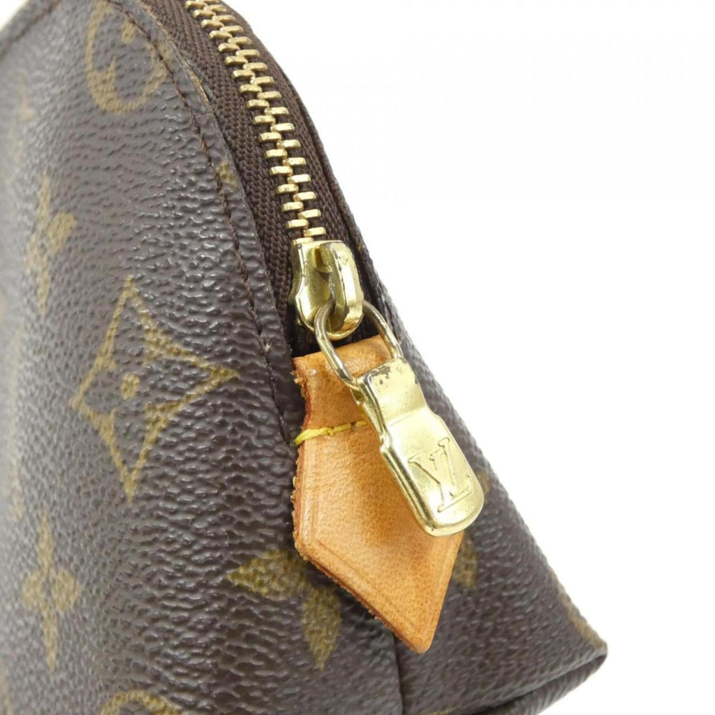 Louis Vuitton Marron Coated Canvas Pochette Pouch (Pre-Owned)