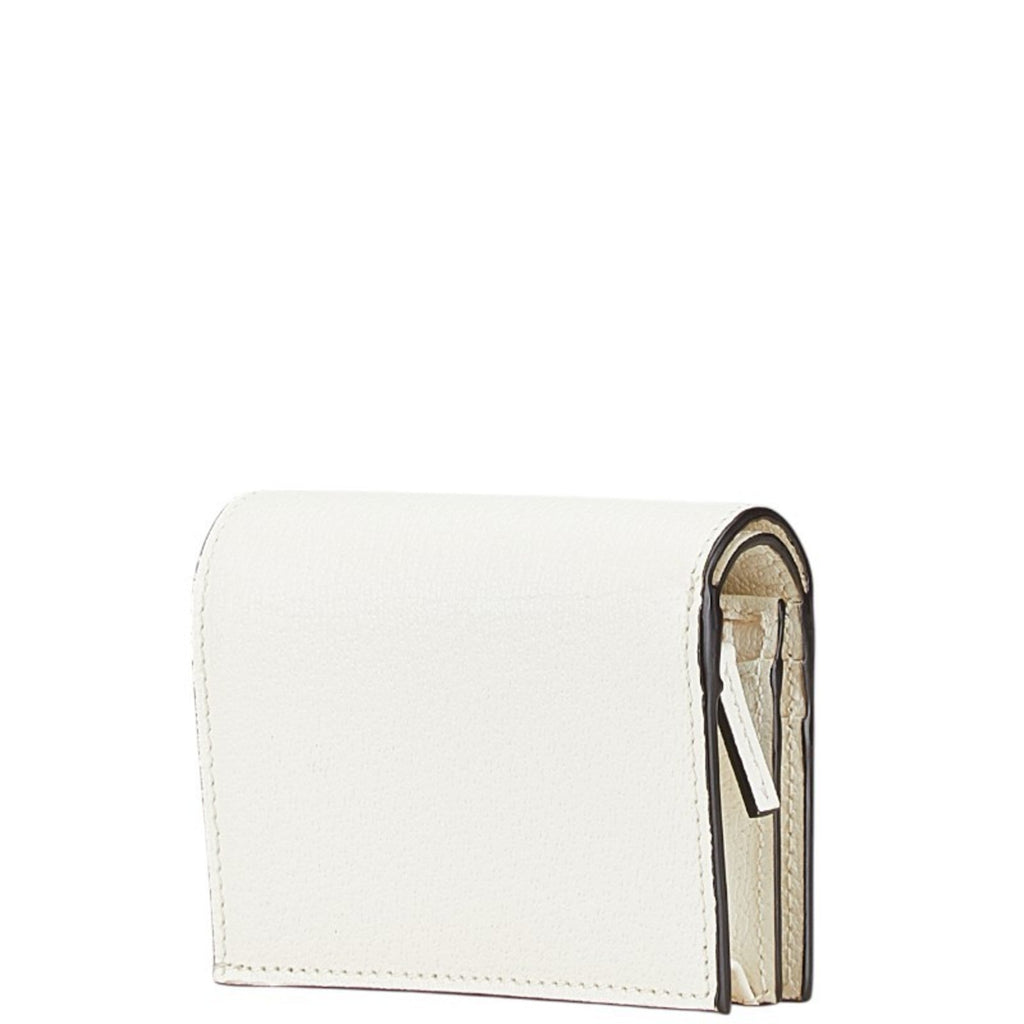 Gucci Black White Leather Chain/Shoulder Wallet (Pre-Owned)