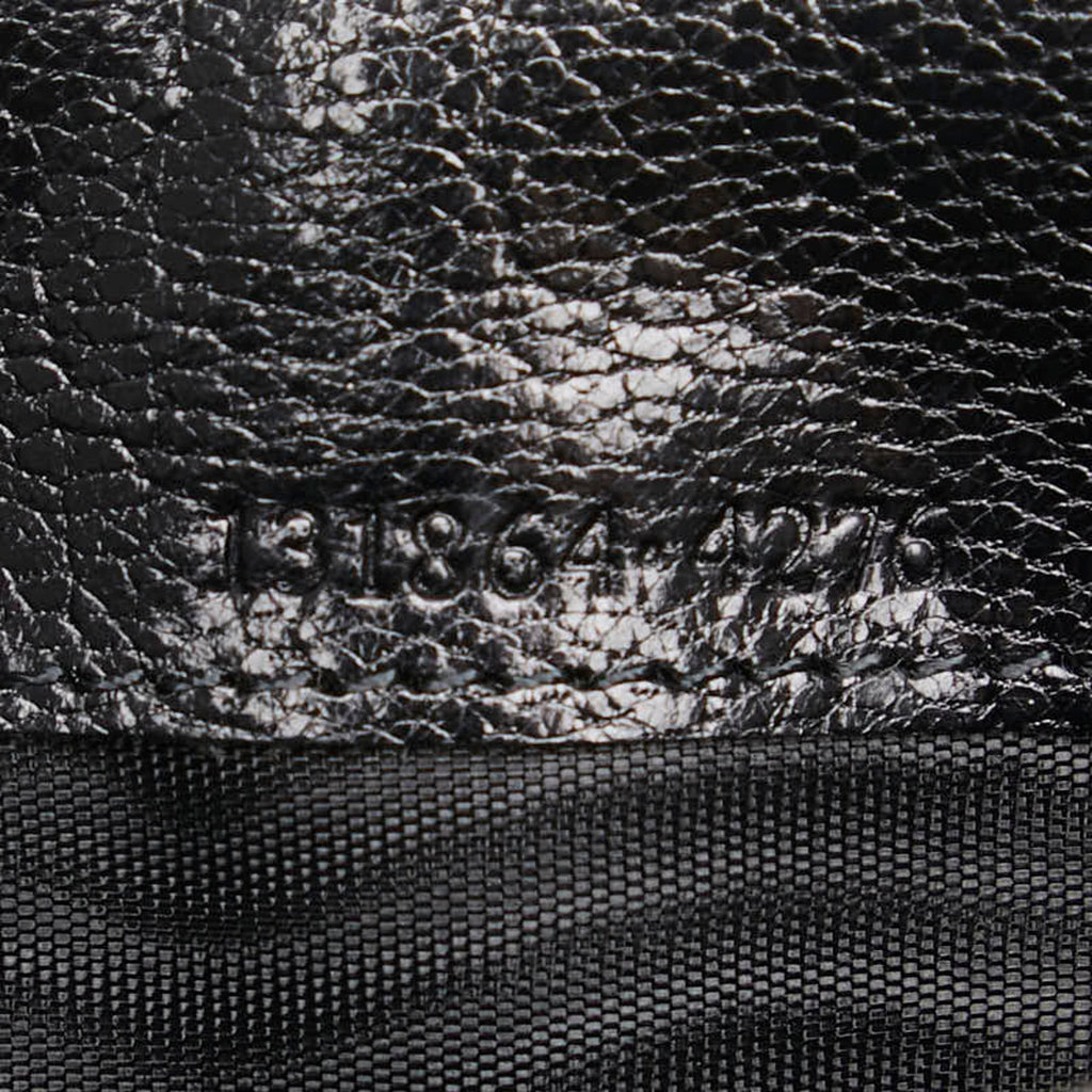 Gucci Black Green Leather Coin Purse/Coin Case (Pre-Owned)
