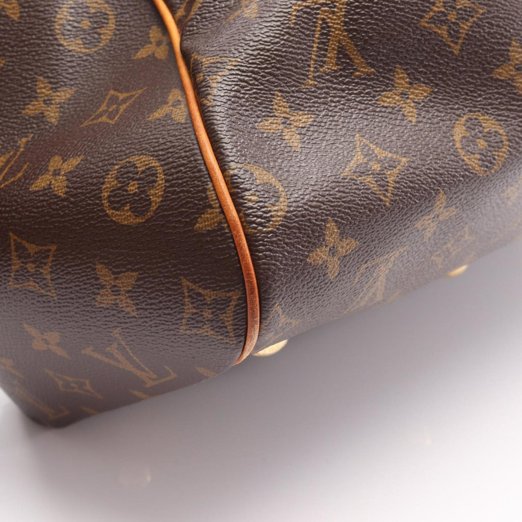Louis Vuitton Brown Pvc Coated Canvas Leather Handbag (Pre-Owned)