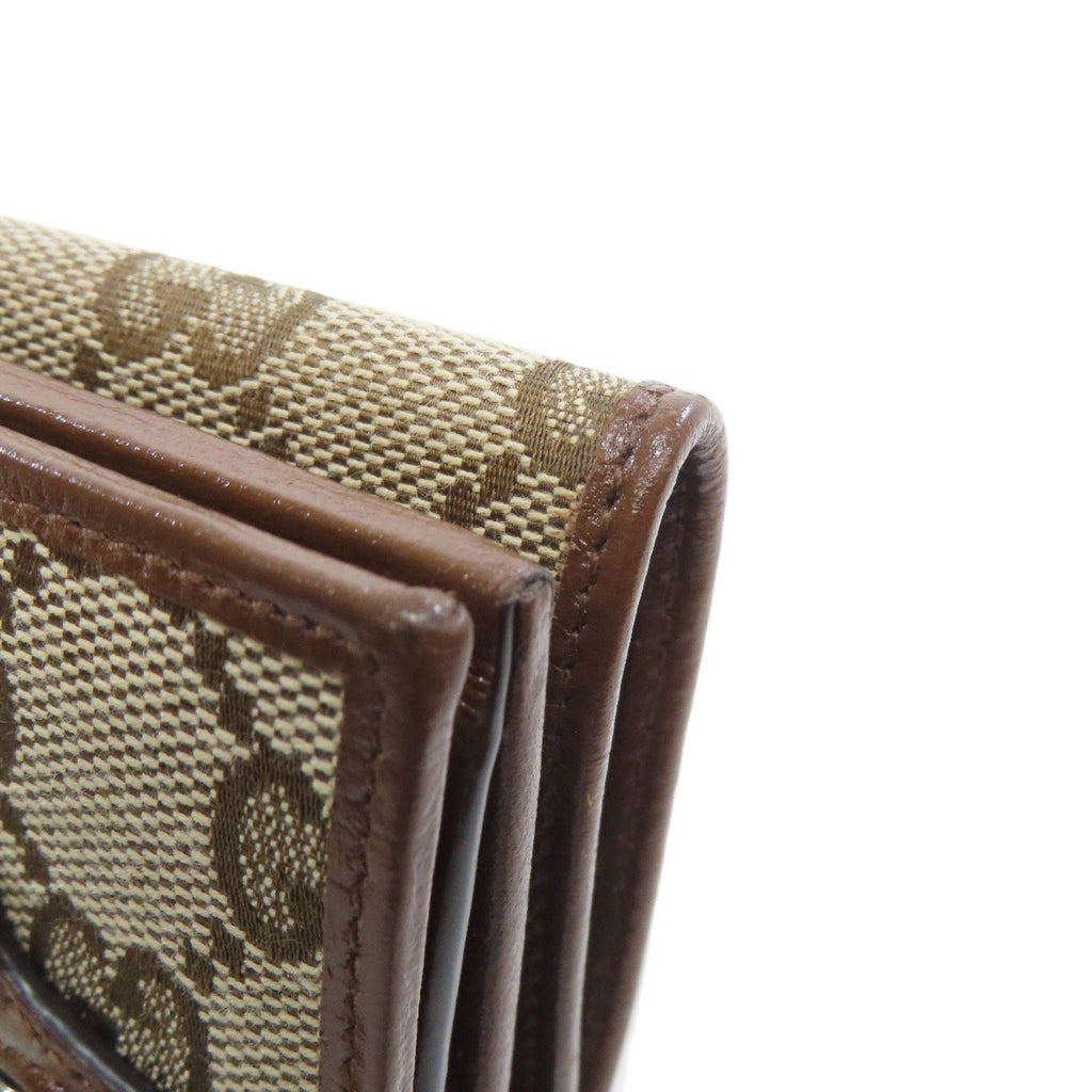 Gucci Brown Canvas Leather Wallet (Bi-Fold) (Pre-Owned)