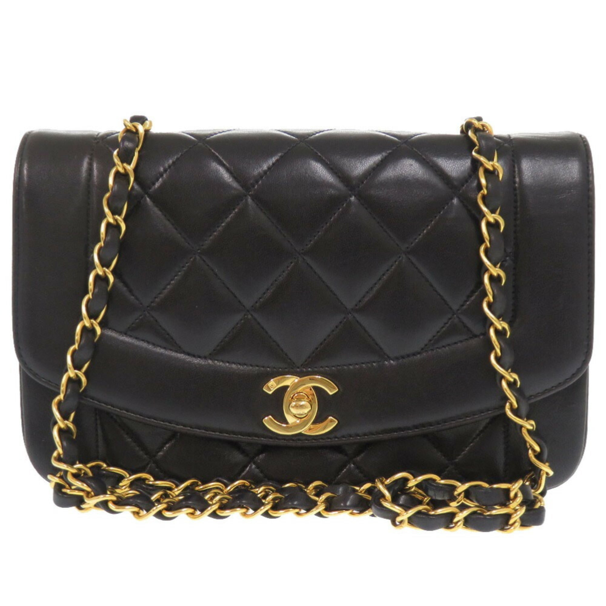 Chanel Black Leather Shoulder Bag (Pre-Owned)