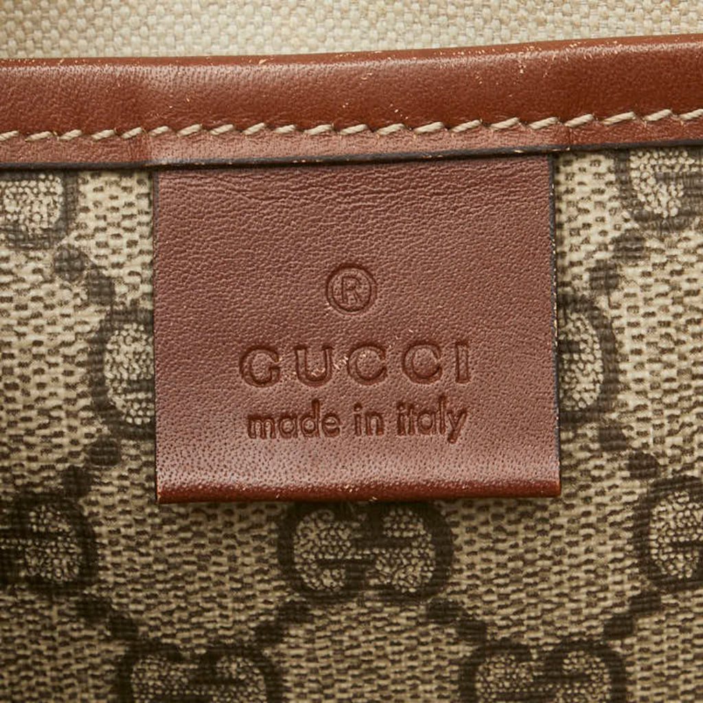 Gucci Beige Brown Pvc Leather Tote Bag (Pre-Owned)