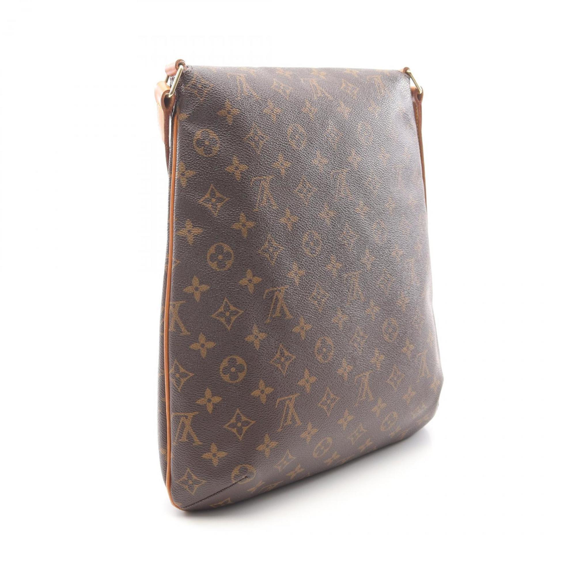 Louis Vuitton Brown Coated Canvas Leather Shoulder Bag (Pre-Owned)