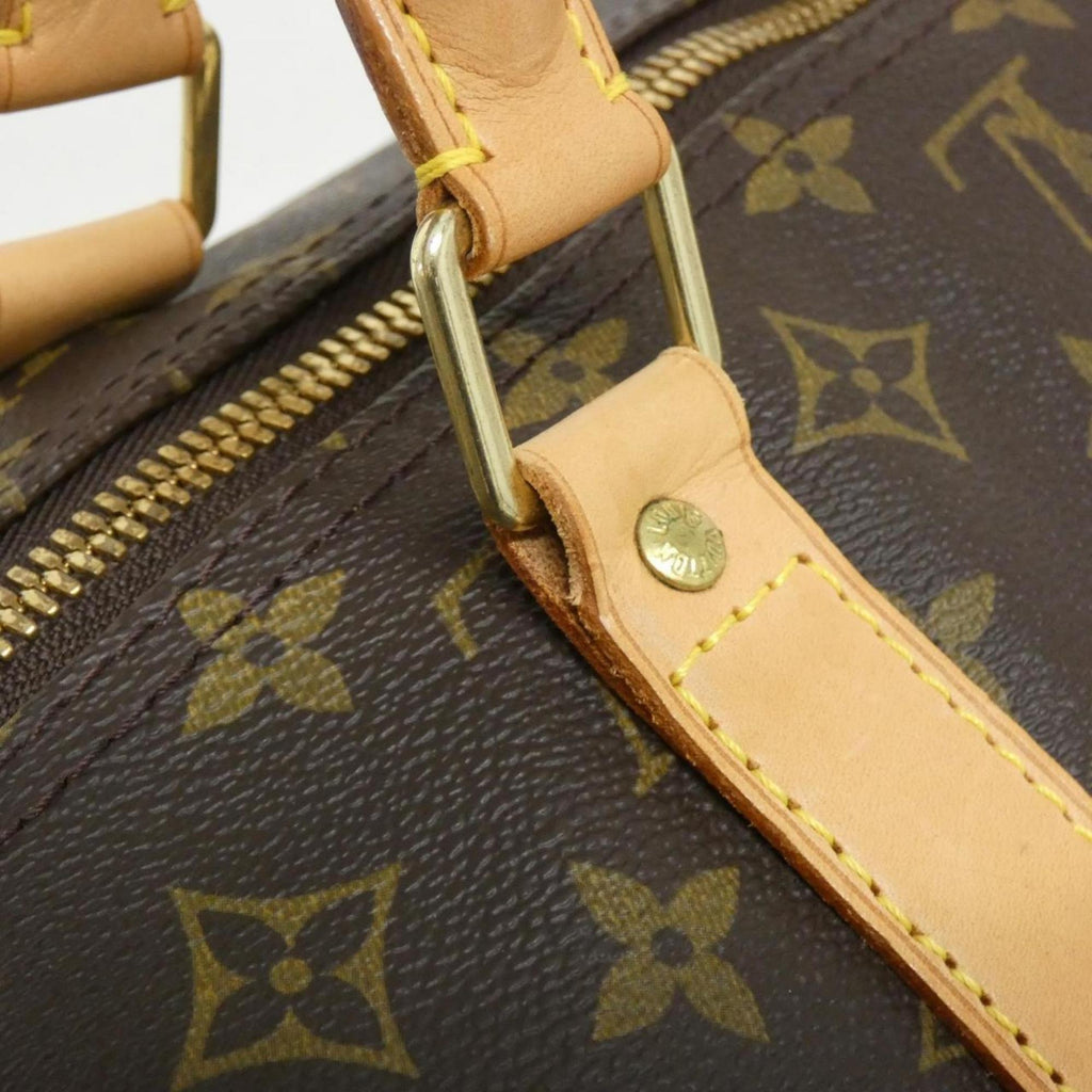Louis Vuitton Monogram Marron Coated Canvas Boston Bag (Pre-Owned)