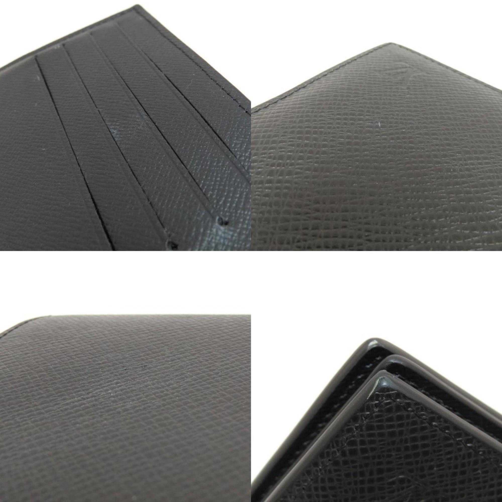 Louis Vuitton Black Taiga Leather Wallet (Bi-Fold) (Pre-Owned)