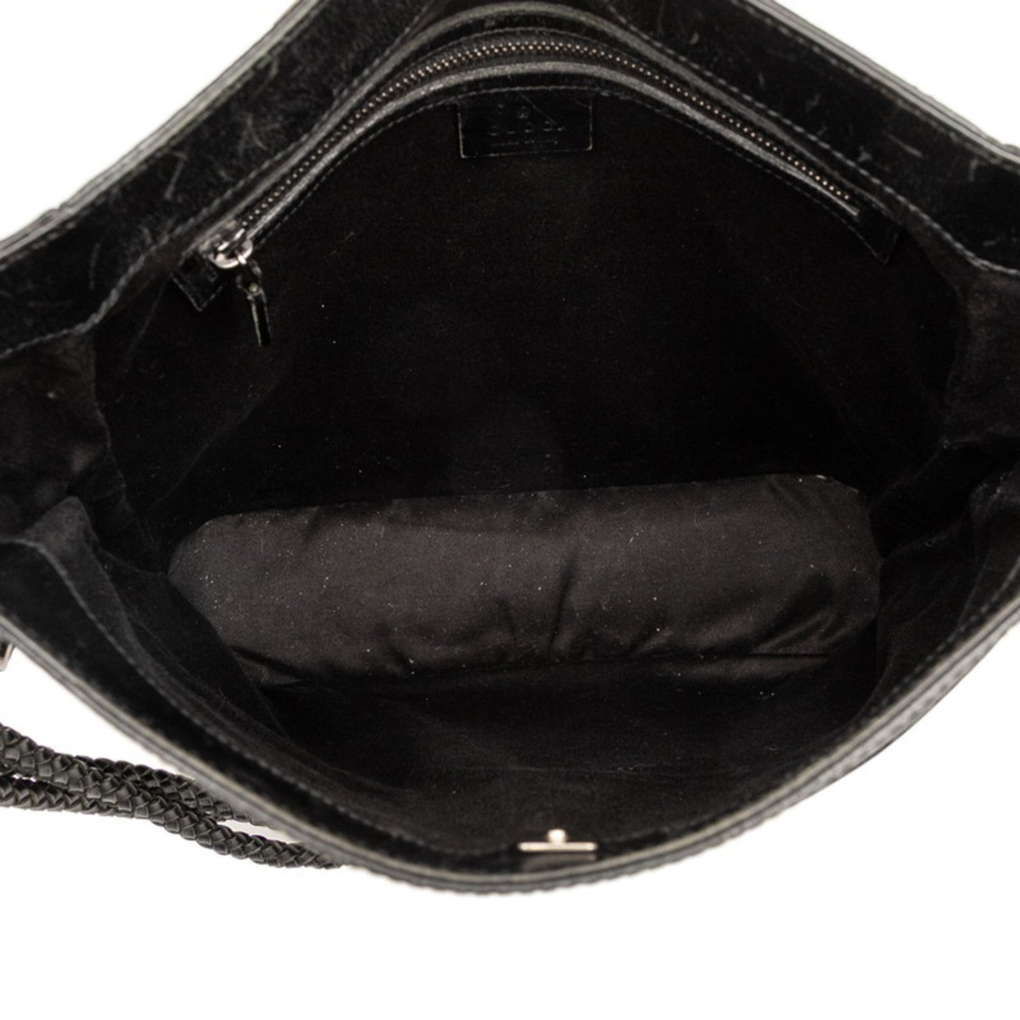 Gucci Black Canvas Leather Shoulder Bag (Pre-Owned)