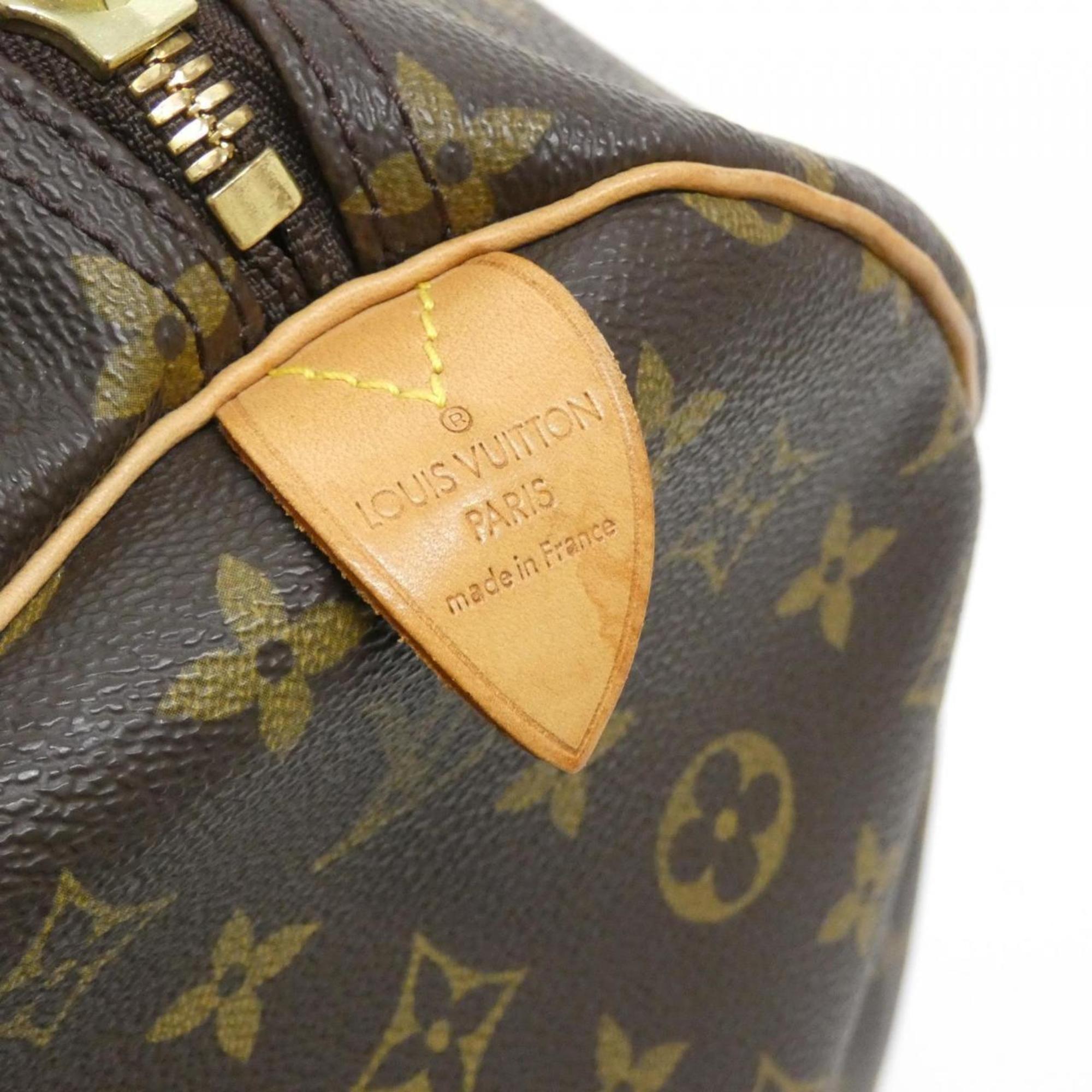 Louis Vuitton Monogram Marron Coated Canvas Boston Bag (Pre-Owned)