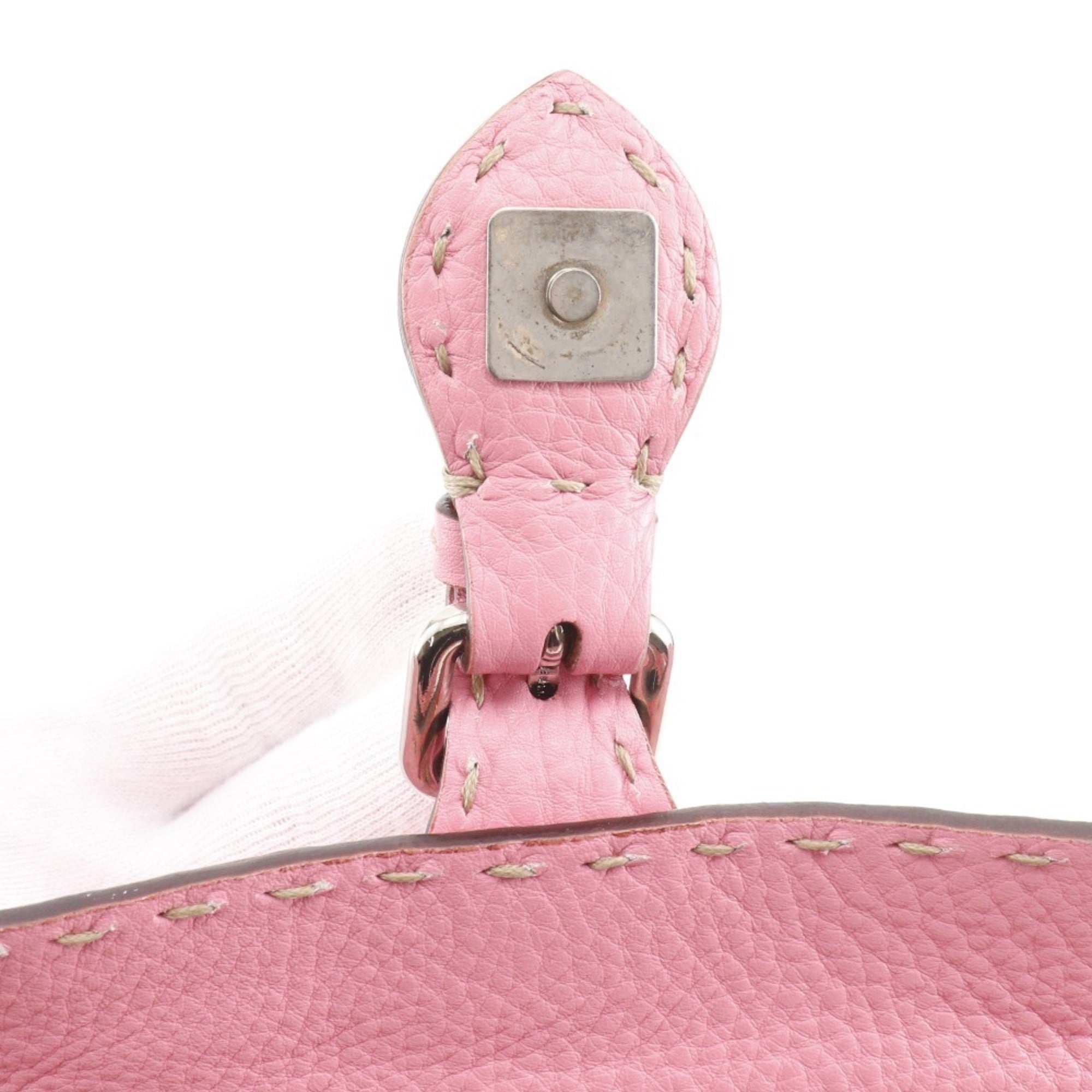 Fendi Selleria Pink Leather Handbag (Pre-Owned)