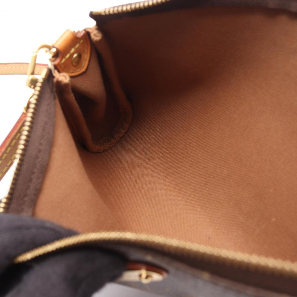Louis Vuitton Brown Coated Canvas Leather Shoulder Bag (Pre-Owned)