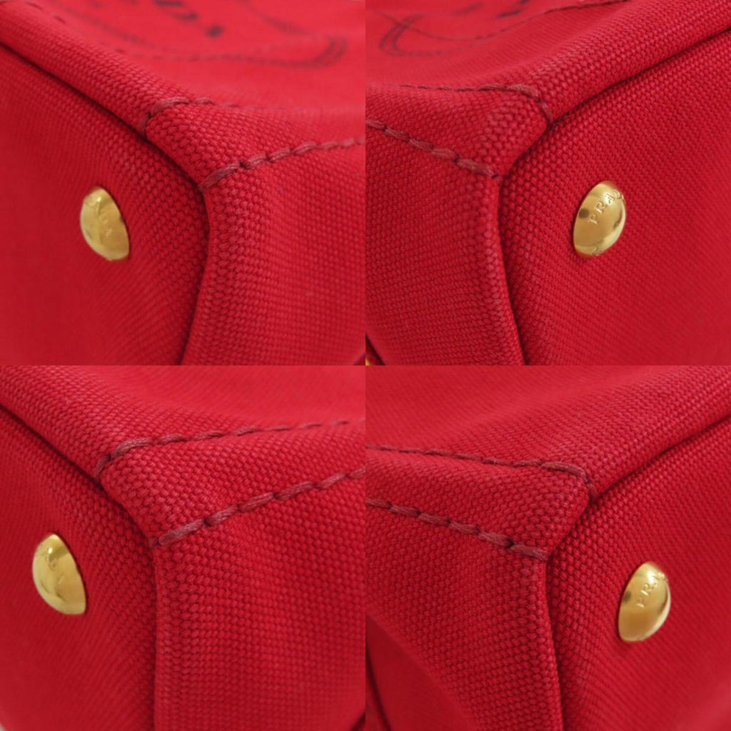 Prada Red Color Canapa Handbag (Pre-Owned)