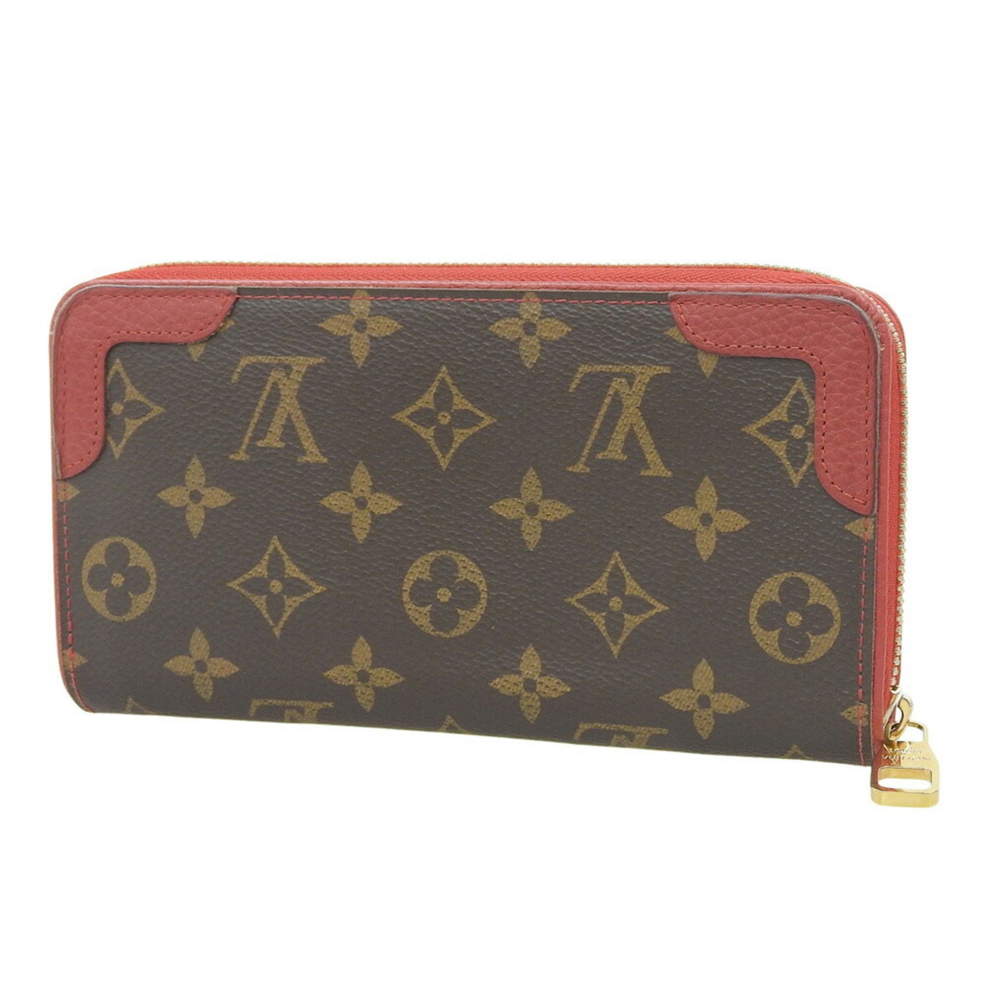 Louis Vuitton Monogram Red Color Pvc Long Wallet (Bi-Fold) (Pre-Owned)