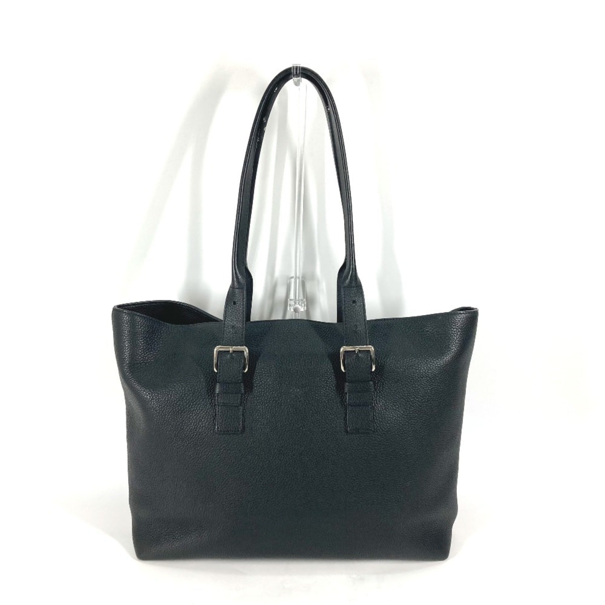 Louis Vuitton Black Noir Leather Shoulder Bag Tote Bag (Pre-Owned)