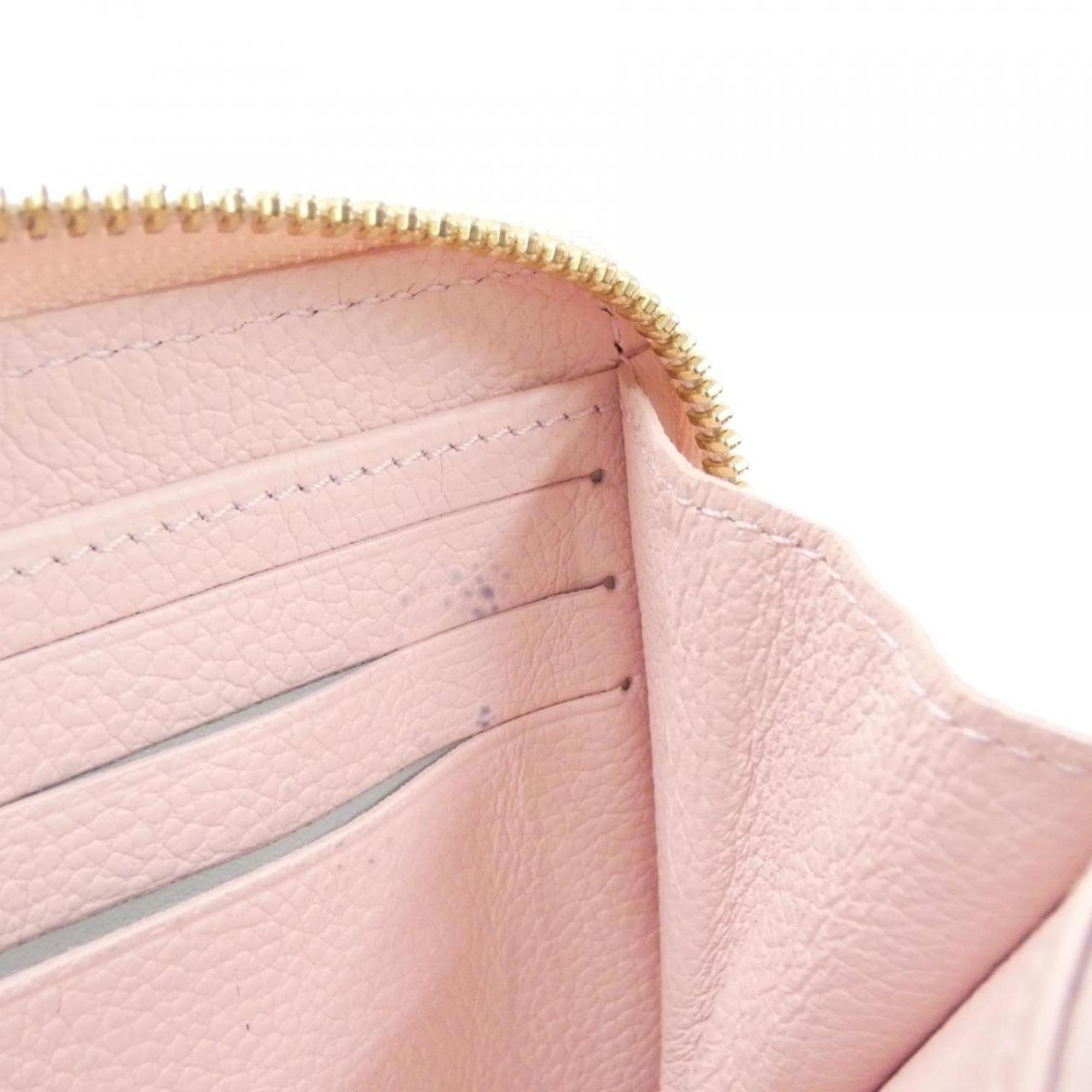Louis Vuitton Light Pink Leather Long Wallet (Bi-Fold) (Pre-Owned)