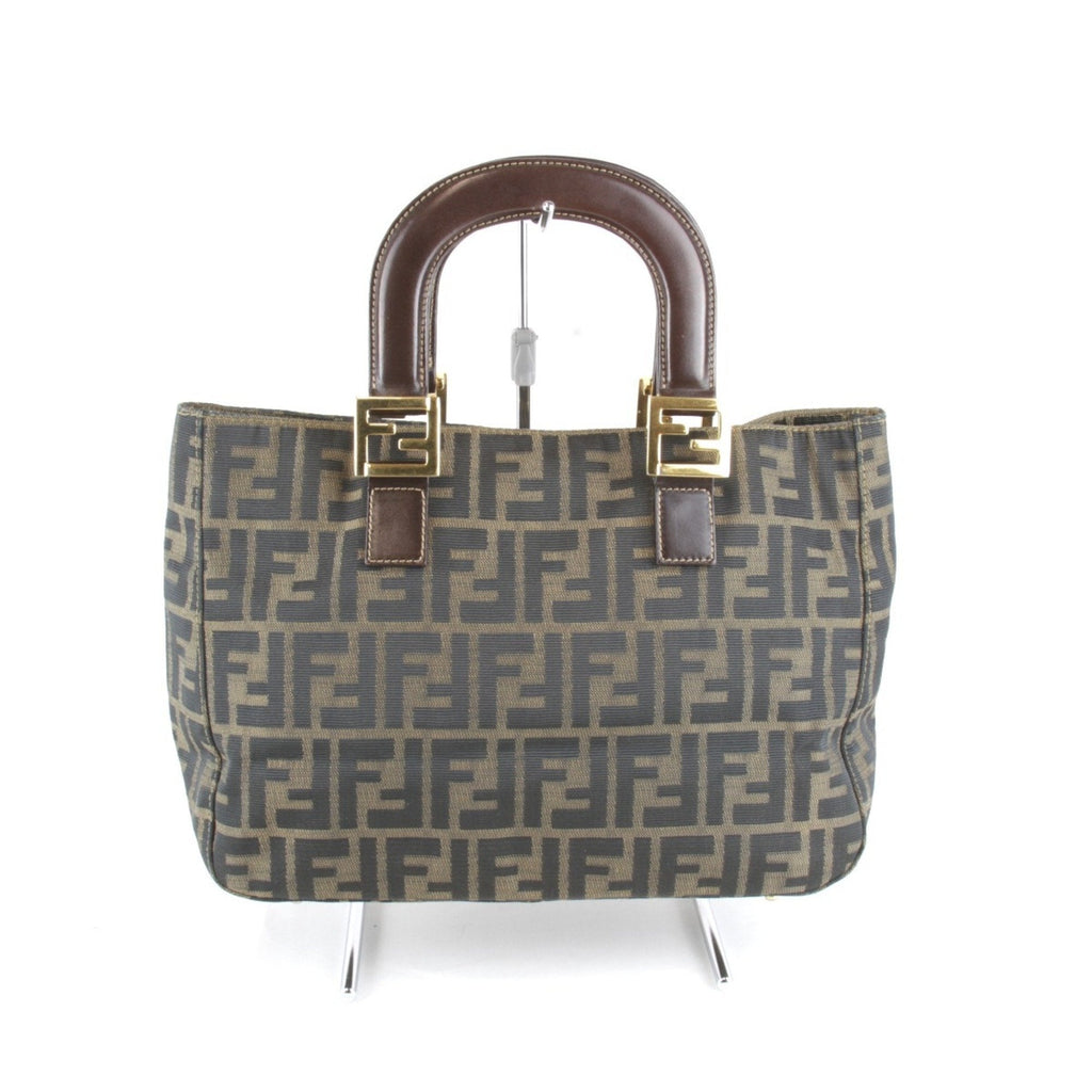 Fendi Khaki Canvas Handbag (Pre-Owned)