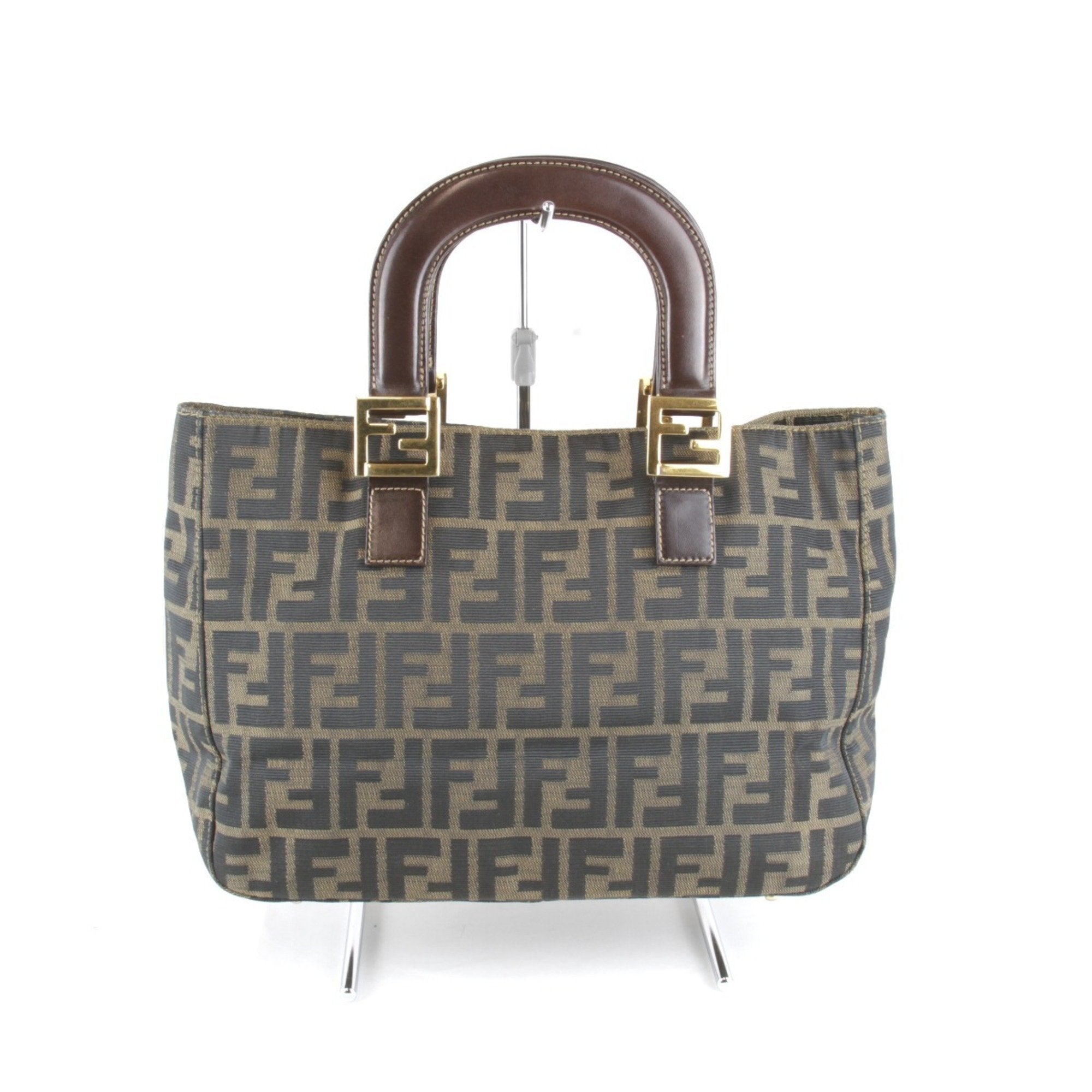 Fendi Khaki Canvas Handbag (Pre-Owned)
