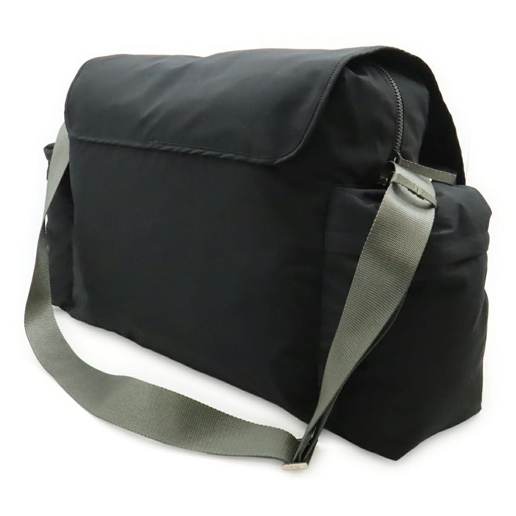 Prada Black Gray Light Gray Nero Nylon Handbag Shoulder Bag (Pre-Owned)