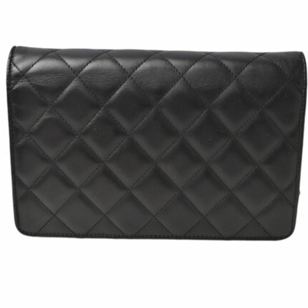 Chanel Black Leather Chain/Shoulder Wallet (Pre-Owned)
