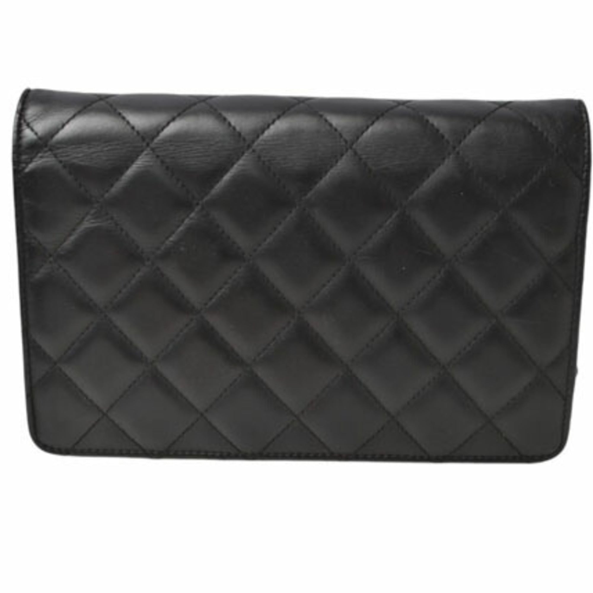 Chanel Black Leather Chain/Shoulder Wallet (Pre-Owned)