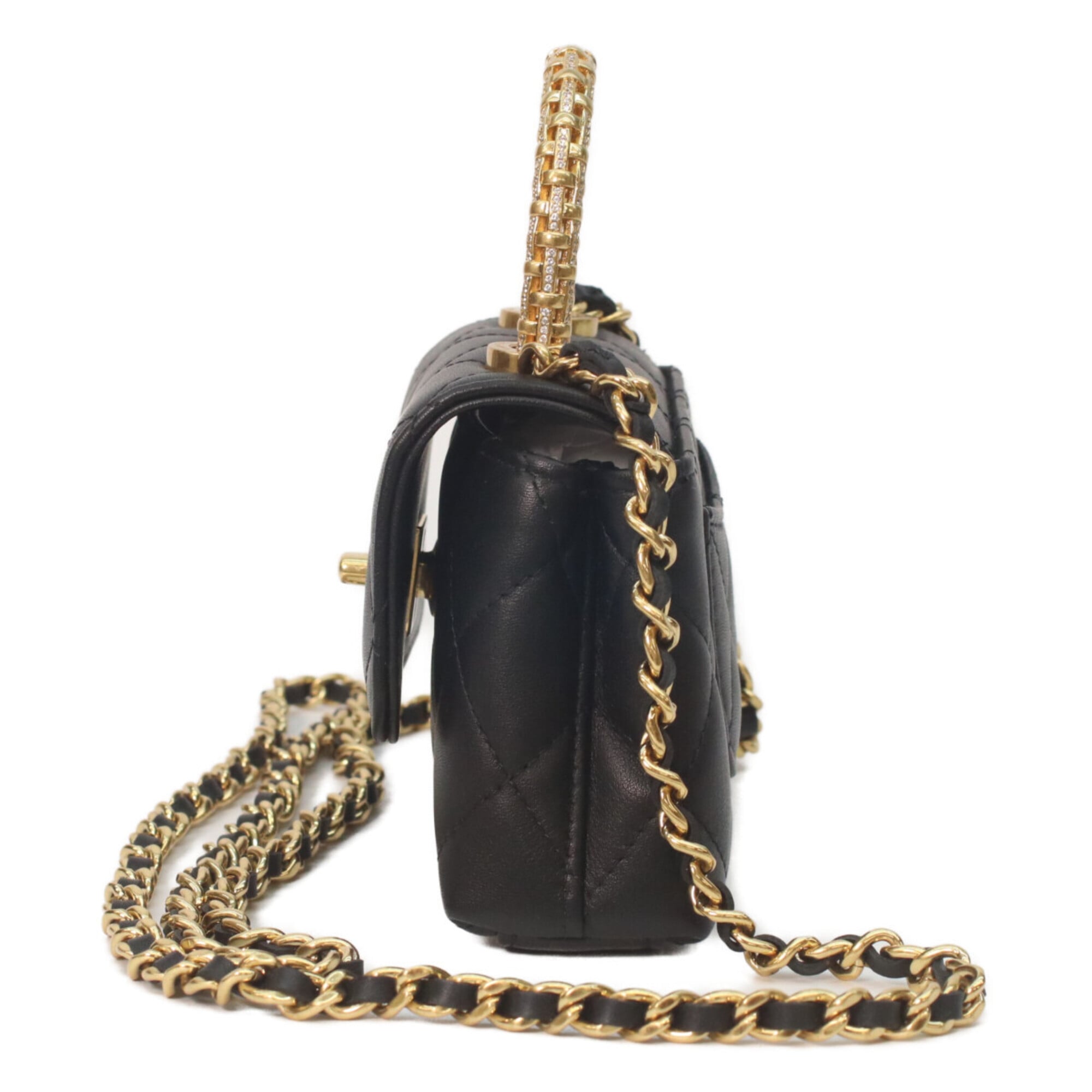 Chanel Black Leather Shoulder Bag (Pre-Owned)