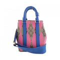 Gucci Beige Blue Pink Gg Supreme Handbag (Pre-Owned)