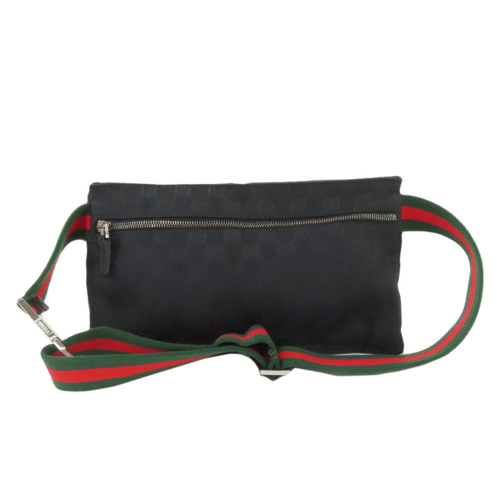 Gucci Black Canvas Leather Fanny Pack (Pre-Owned)