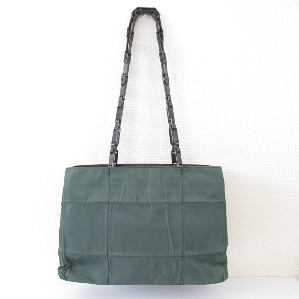 Prada Green Quilting Shoulder Bag (Pre-Owned)