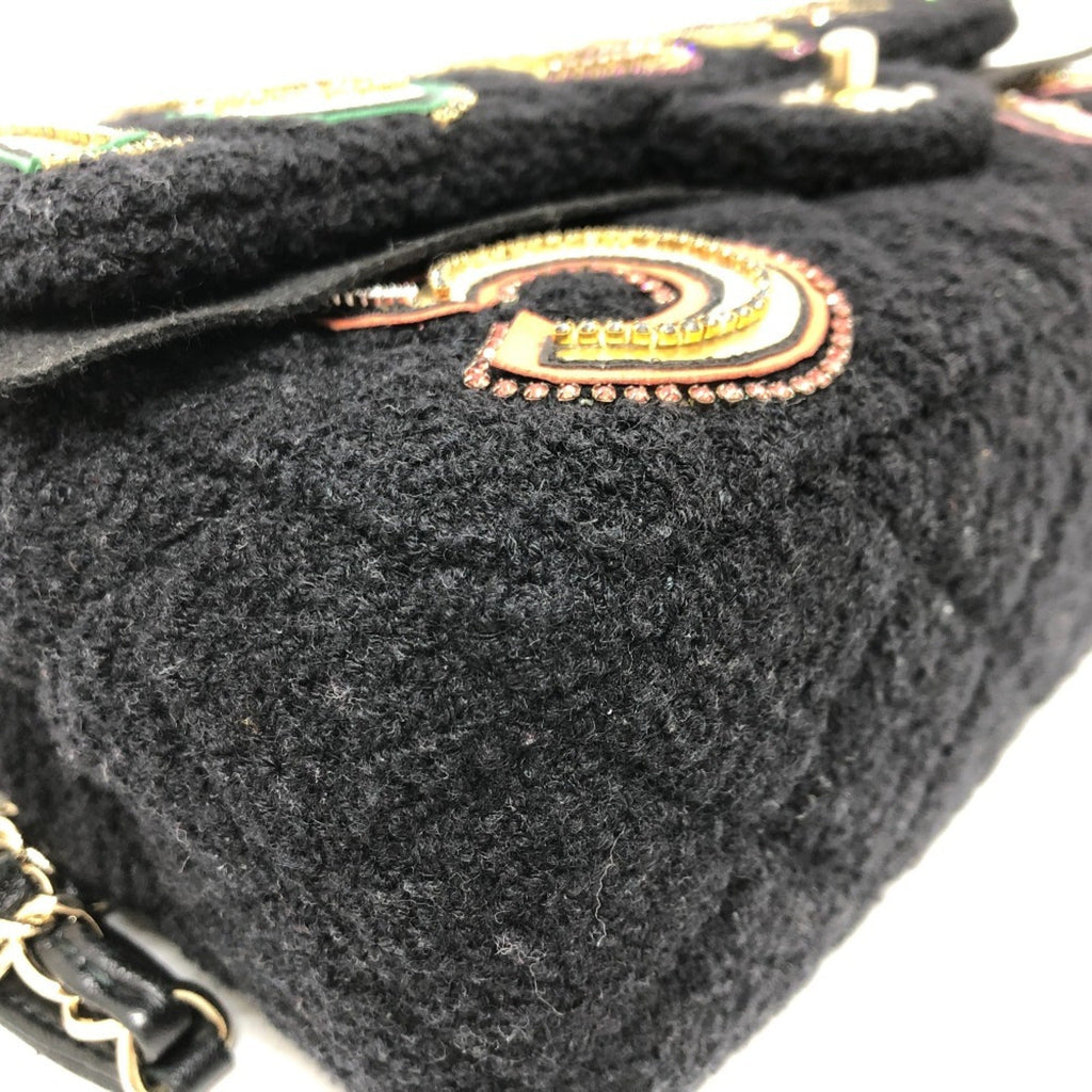 Chanel Black Canvas Shoulder Bag (Pre-Owned)