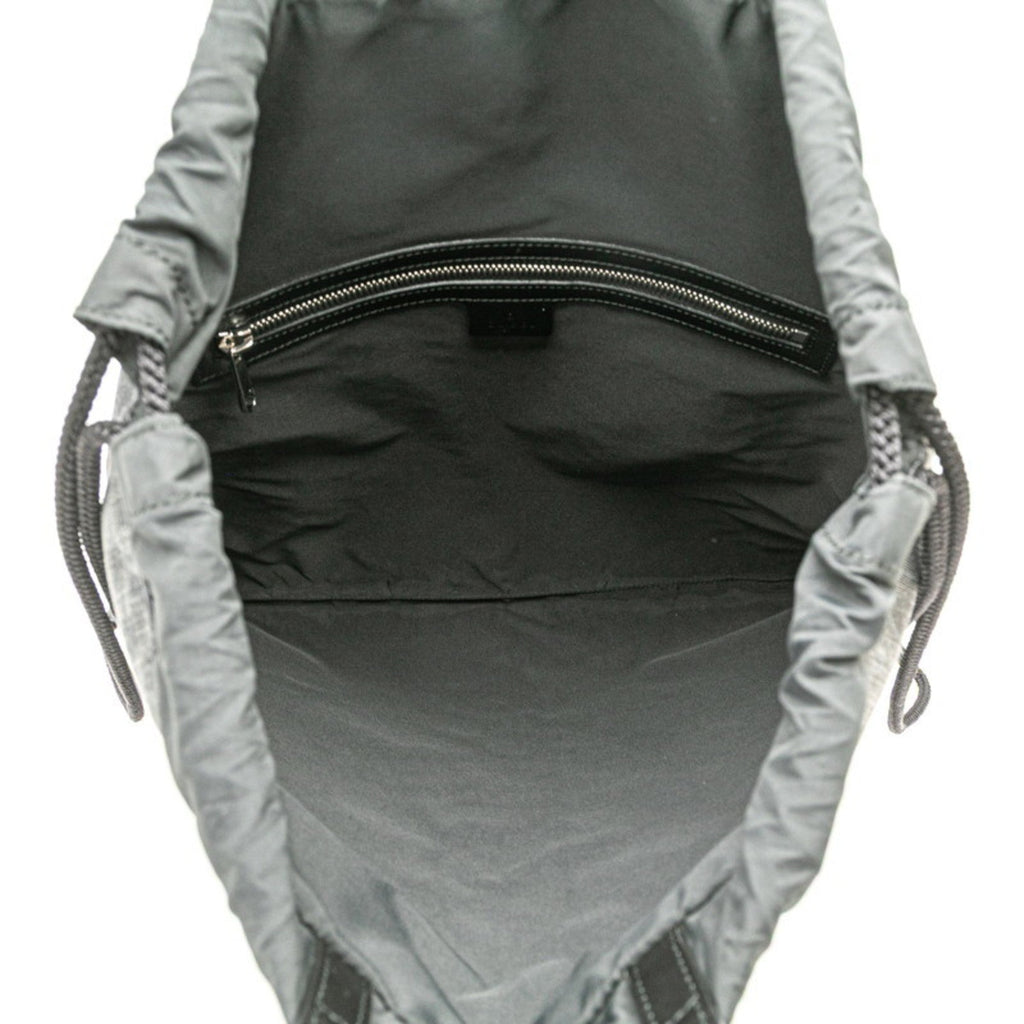 Gucci Black Gray Pvc Leather Backpack (Pre-Owned)
