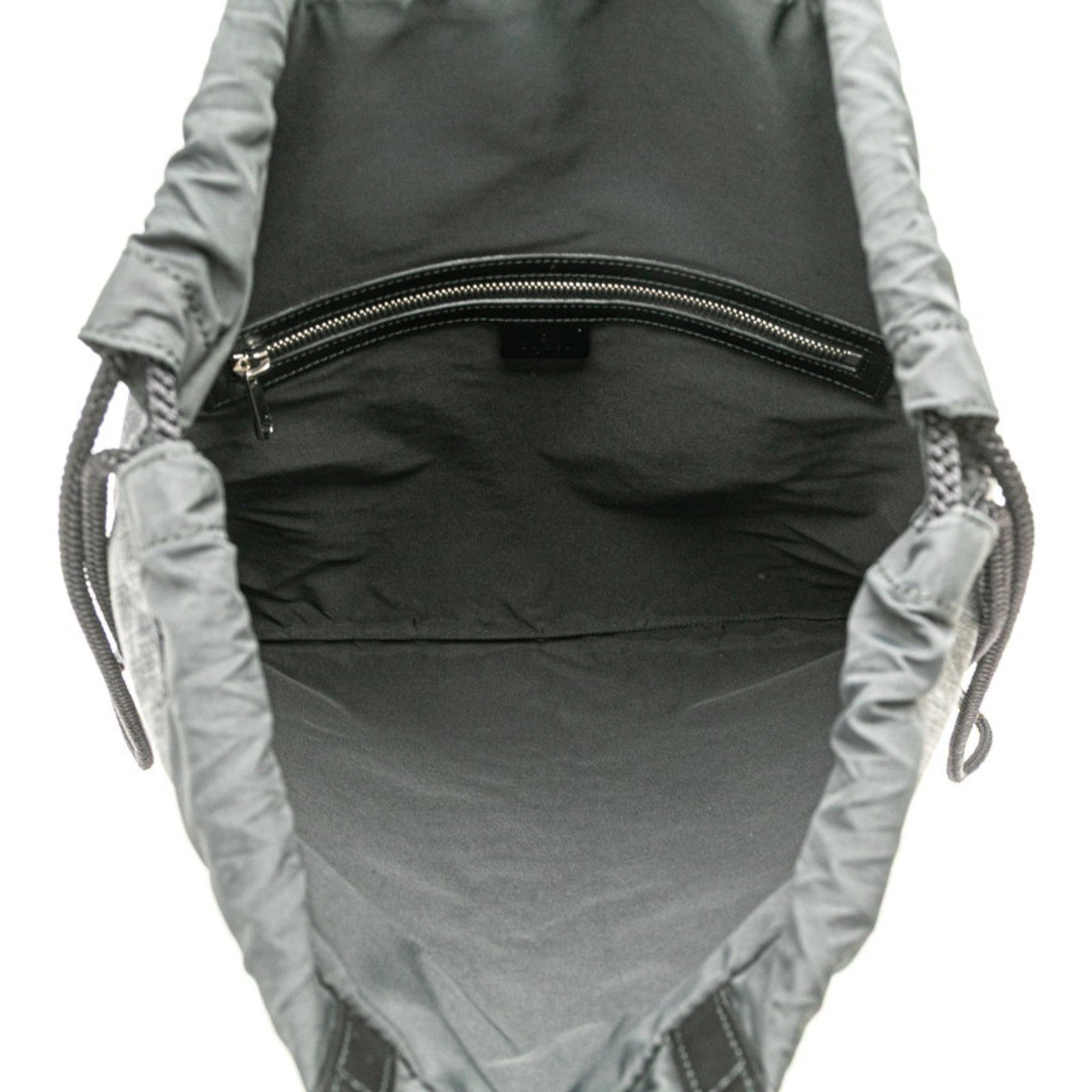 Gucci Black Gray Pvc Leather Backpack (Pre-Owned)