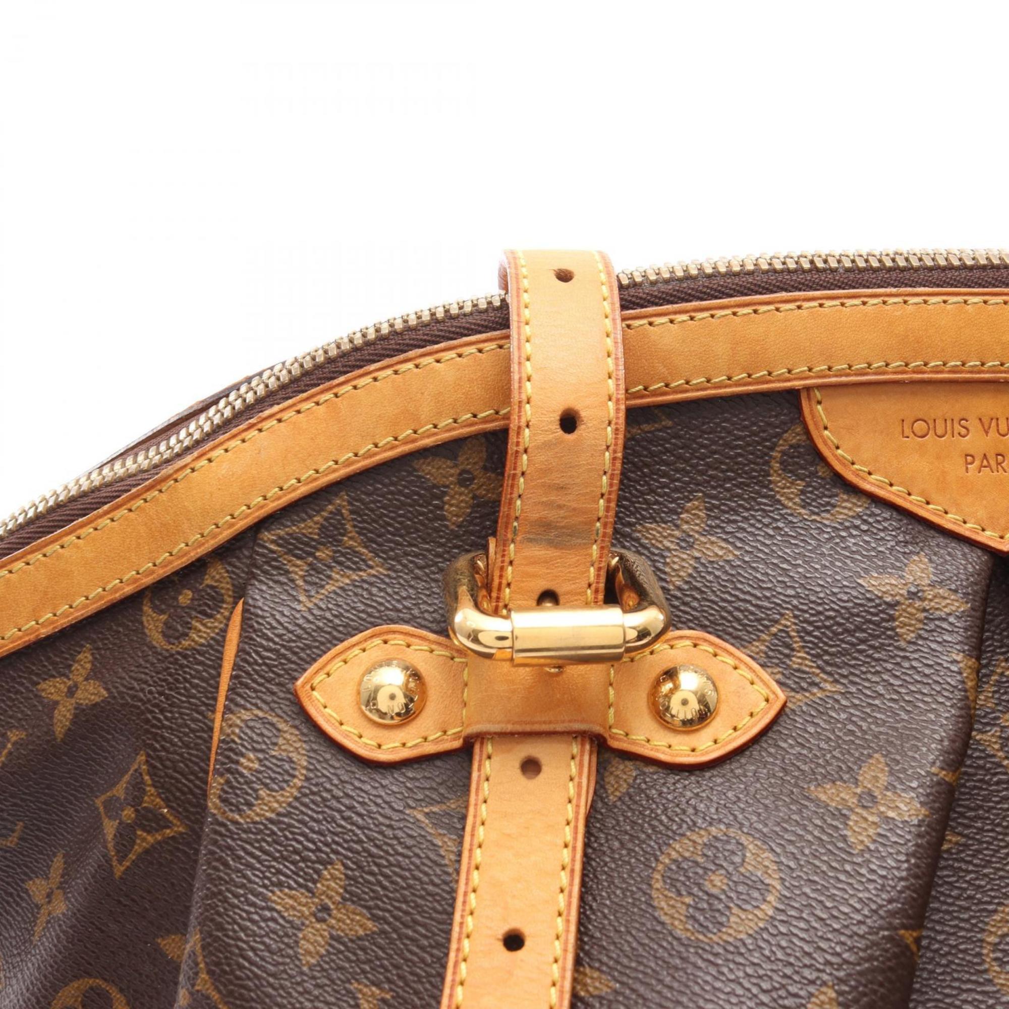 Louis Vuitton Brown Pvc Coated Canvas Leather Handbag (Pre-Owned)