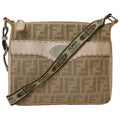 Fendi Selleria Pink Canvas Shoulder Bag (Pre-Owned)