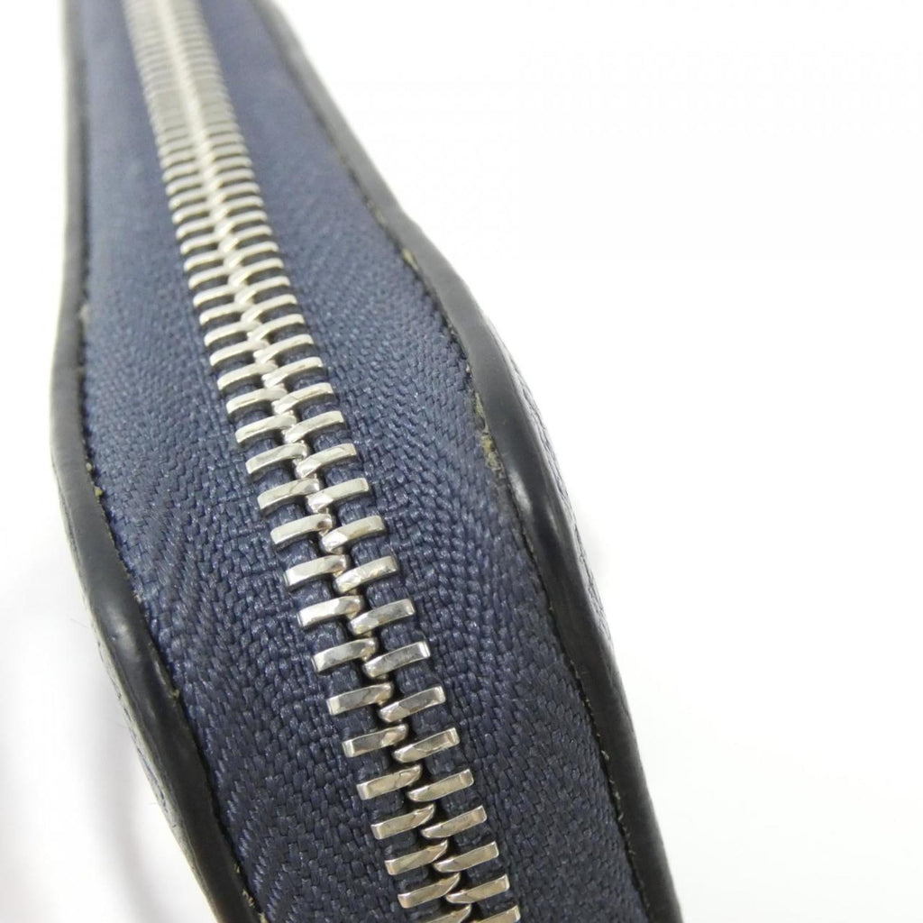 Louis Vuitton Navy Leather Long Wallet (Bi-Fold) (Pre-Owned)