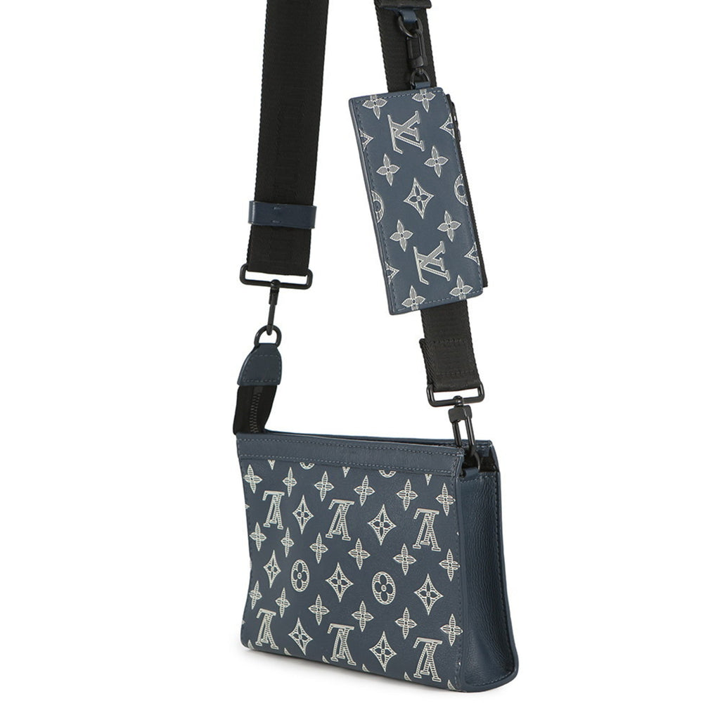 Louis Vuitton Monogram Shadow Navy Monogram Shadow Shoulder Bag (Pre-Owned)