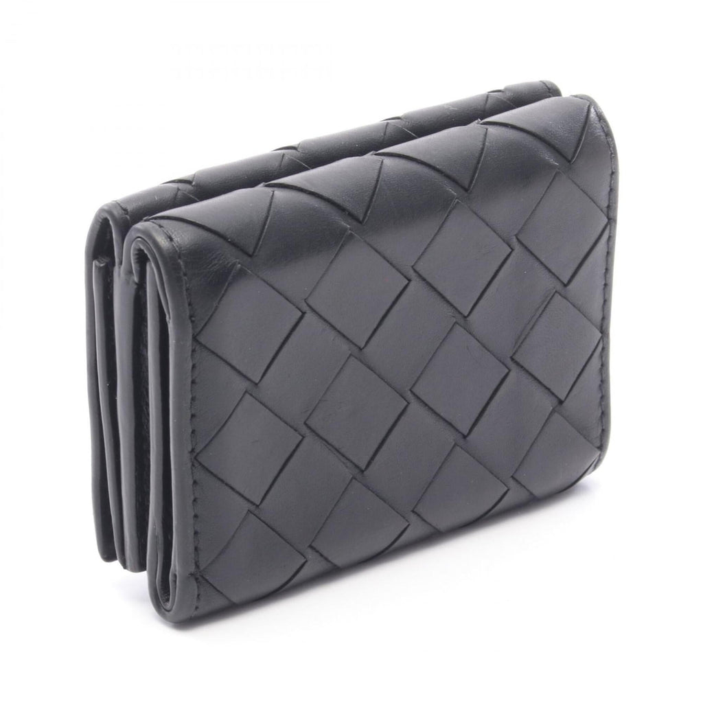 Bottega Veneta Black Intrecciato Wallet (Tri-Fold) (Pre-Owned)