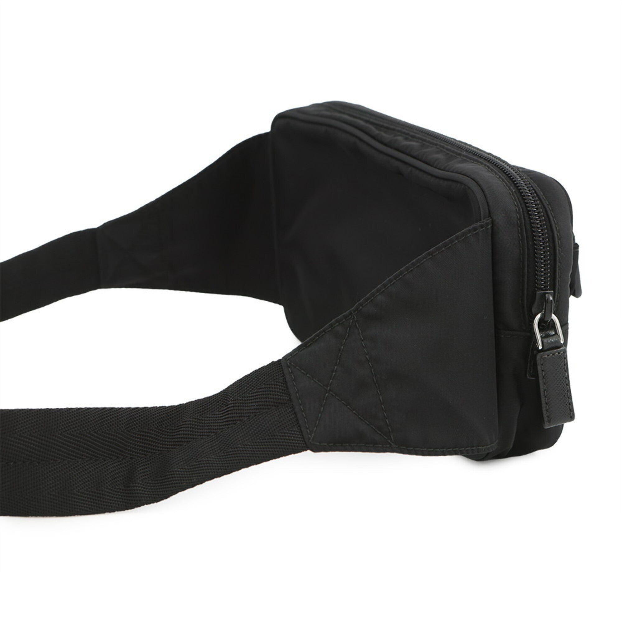 Prada Saffiano Black Nylon Sling Bag (Pre-Owned)