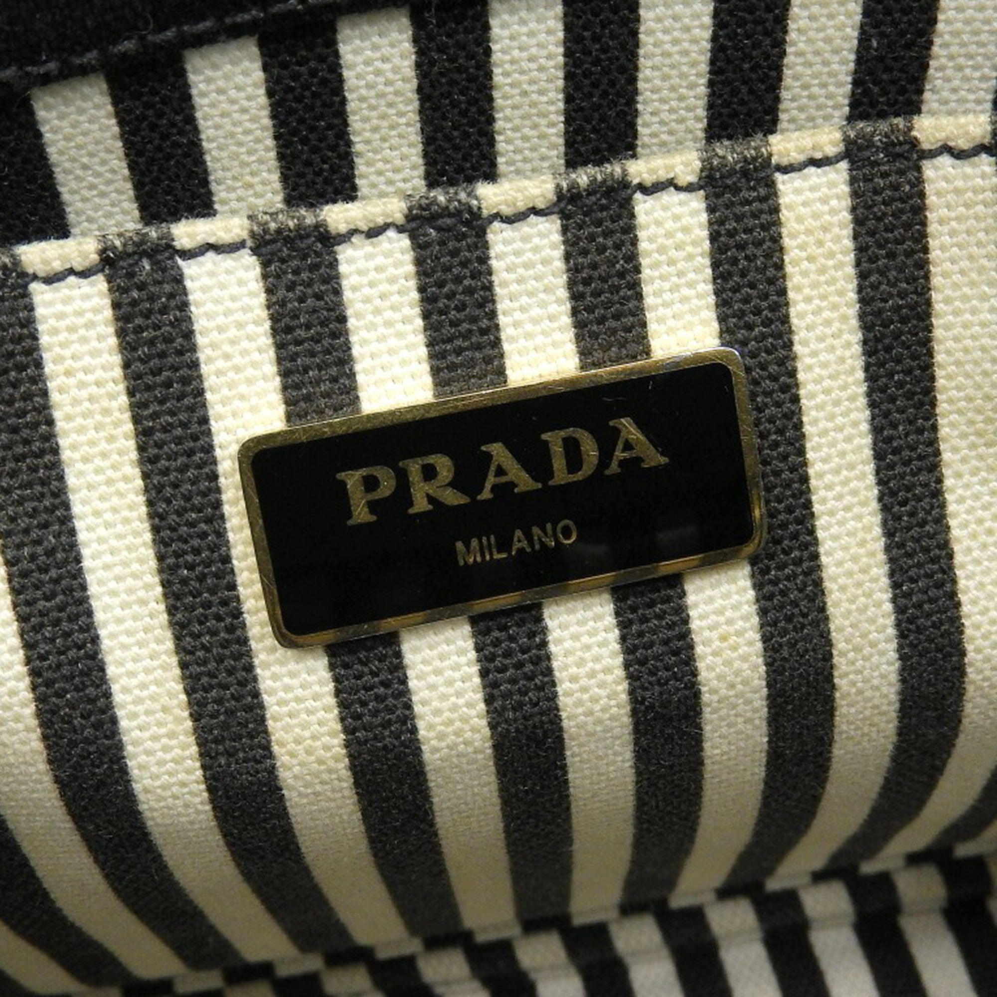 Prada Black Canvas Handbag (Pre-Owned)