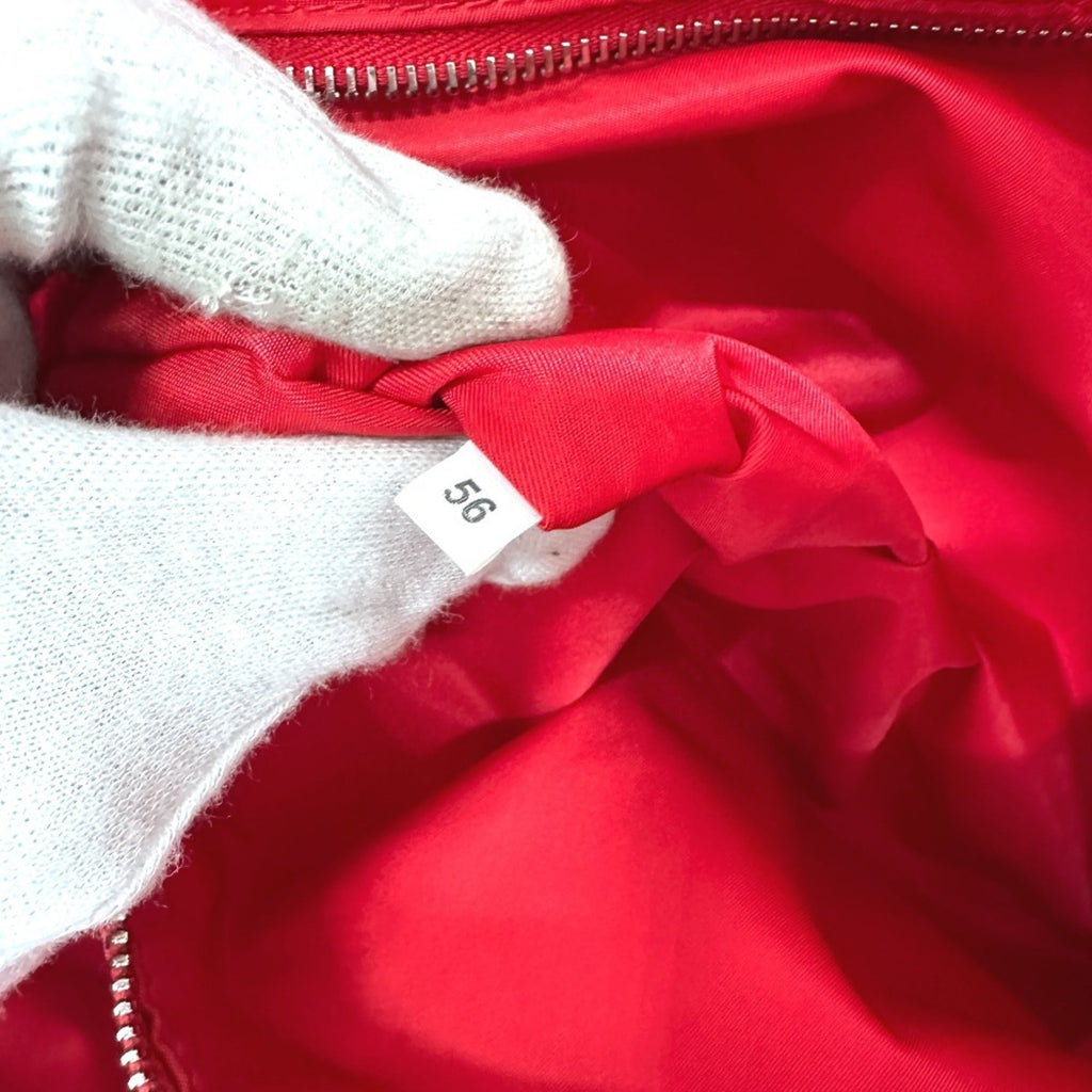 Prada Red Color Nylon Tote Bag (Pre-Owned)
