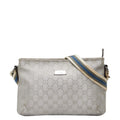 Gucci Gg Canvas Silver Gg Canvas Shoulder Bag (Pre-Owned)