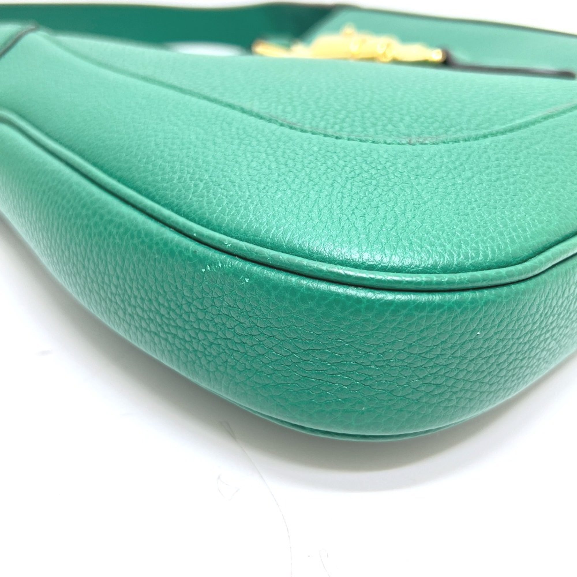 Gucci Green Leather Shoulder Bag (Pre-Owned)